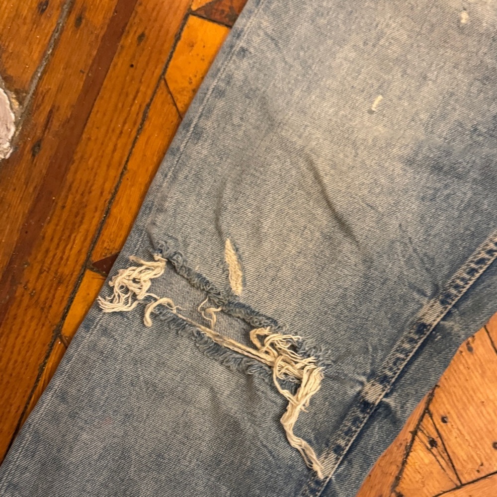 Distressed Light Blue Jeans - Picture 4 of 5